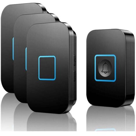 [NEVER USED] Wireless Doorbell, Wireless Doorbell Set, 400m Range IP55 Waterproof Outdoor Front Door Bell with 3 Plug-in Receivers, 60 Melodies, 5 Volume Levels, Simply Plug the Receiver into the Sock (1/4)