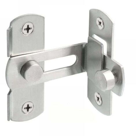 [NEVER USED] 54cm 90 Degree Right Angle Door Lock Stainless Steel Sliding Barn Door Latch Flip Lock Security Lock for Door Window Wine Cabinet Garden Silver (1/4)