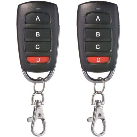 [NEVER USED] Pack Universal Garage Door Cloning Keychain Remote Control 433 MHz 4-Button Cloner for Garage Door, Electric Gate etc. (1/4)