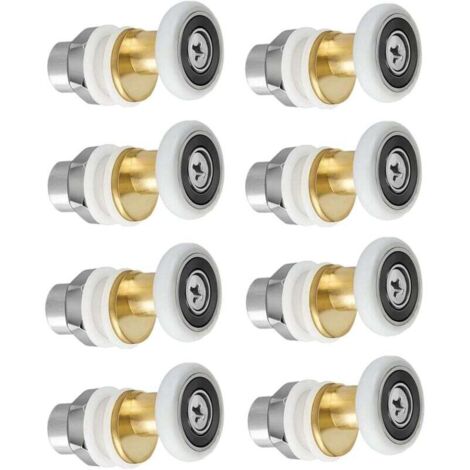 [NEVER USED] Shower door – roller roller for shower door, sliding rollers, door roller, spare wheel, 8 pieces, 20 mm (1/4)