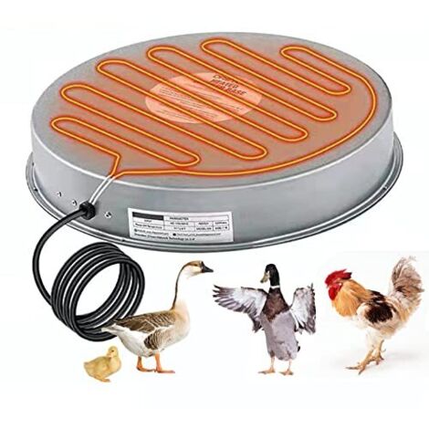 [NEVER USED] Poultry Drinker Heated Base, Chicken Water Heater Base for Winter, Chicken Drinking Fountain Heater, Pet Water Heater with Thermostatically Controlled for Farm Poultry