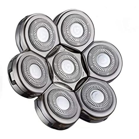[NEVER USED] Shaver Heads, Electric Shaver Floating Beard 7 Heads for Men with Clean Shaving, Universal Double Ring Blade Shaving Replacement Durable Fast for Electric Razor 5 6 7 (1/5)