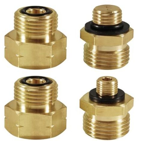 [NEVER USED] pieces gas bottle adapter, gas bottle adapter set with four different models, Europe gas connection adapter made of brass (1/4)