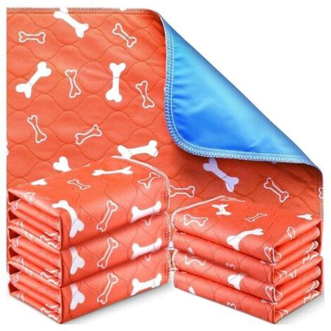 [NEVER USED] 6PCS Absorbent Washable Pee Pads Reusable Training Pads Waterproof Diaper Pads Puppy Mats Training Pads for Pet Dogs (Red, 40 x 60 cm) (1/4)