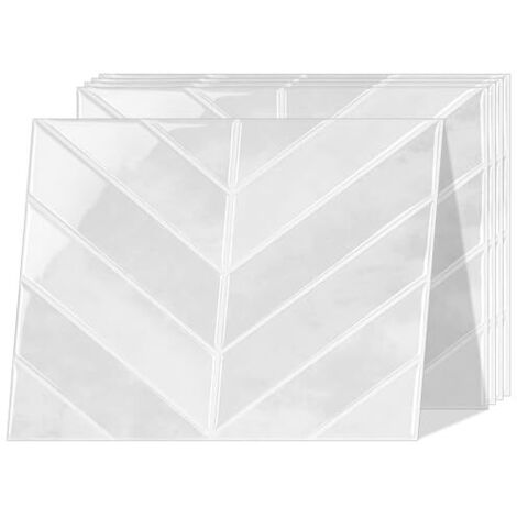 [NEVER USED] Self-adhesive tiles, 2.5mm thick chevron adhesive tiles, waterproof adhesive tiles for kitchen and bathroom, 32 x 25 cm, 5 pieces/pack