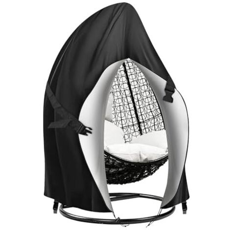 [NEVER USED] 230x200cm Double Egg Chair Cover Waterproof, 2 Seat Heavy Duty Egg Swing Chair Cover,Patio Hanging Egg Chair Covers,Cover with Zipper Strap,Windproof Durable Garden Furniture Protector