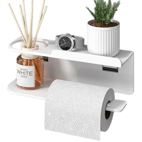 [NEVER USED] Toilet paper holder without drilling, self-adhesive toilet paper holder, toilet paper holder, wall-mounted toilet paper holder, stainless steel toilet holder, toilet paper holder with adh