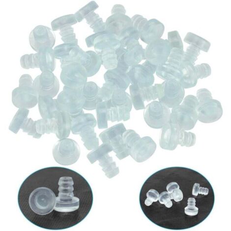 [NEVER USED] 40 PCS Silicone Wall Mounted Door Stopper Glass Table Bumpers with Rod Clear Rubber Door Buffer for Anti-Collision and Noise Reduction of Furniture Drawer Cabinet Door (1/4)