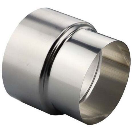 [NEVER USED] Stainless steel stove pipe reducer, pipe connector, chimney pipe adapter – Ø80 mm/Ø60 mm (1 piece) (1/3)