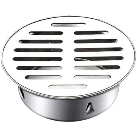 [NEVER USED] Stainless Steel Floor Drain Round Anti-blocking Floor Drain for Balcony, Floor Drain Cover(110mm Flat Mouth) (1/4)