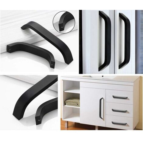 [NEVER USED] 10 Pcs Modern Drawer Handles Black 160mm Furniture Handles ...