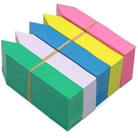 [NEVER USED] 500 Pieces Multicolored Waterproof Plastic Plant Seed Labels, Markers, Stakes, Reusable Pot Tags for Plants, Nursery, Garden Stakes (10 x 2 cm) (1/4)