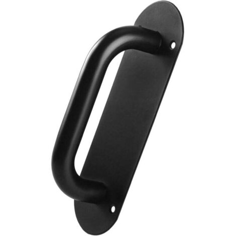 [NEVER USED] Pack Barn Door Handles with Plates, Pull Handles with Back Plate, Gate Handles, Door Handle Plate(Black,20065mm) (1/4)