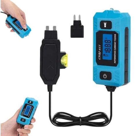 Automotive Circuit Fault Probe Tester, High-Precision Current Tester, 20A 48V Car Relay Fuse Blade Checker with Front Light & Blue Backlit LCD Screen, Automotive Circuit Tester for Car Repair (1/5)