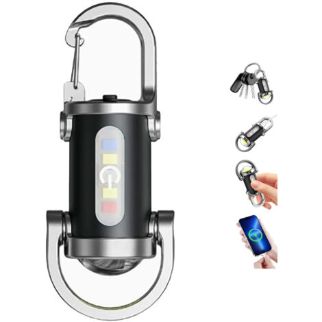 [NEVER USED] Ultra Powerful LED Flashlight Rechargeable USB C, Self Defense Life Waterproof 7 Modes Keychain Flashlight Outdoor Camping, Emergency, Fishing (1/4)