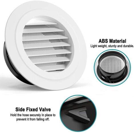 [NEVER USED] 100 mm round plastic ventilation grille with mosquito net ...