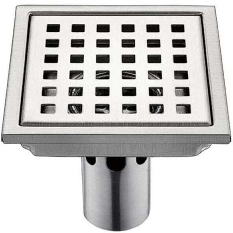 [NEVER USED] INOX floor drain, 1 piece, stainless steel drain, 15 cm x 15 cm, square filter, deodorant, anti-backflow water leak (1/4)