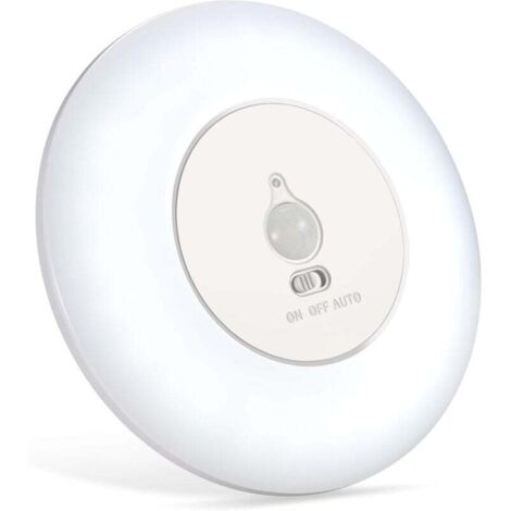 [NEVER USED] LED ceiling light with motion detector, battery-operated, 6000 K, wireless ceiling light for closets, wardrobes, basements, pantries, stairs [Energy Class A+] (1/4)