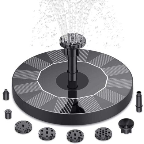 [NEVER USED] Floating Solar Fountain for Outdoor Use, 6 Nozzles, Solar Pond Pump, Solar Fountain for Gardens, Birdbaths, Ponds (1/4)
