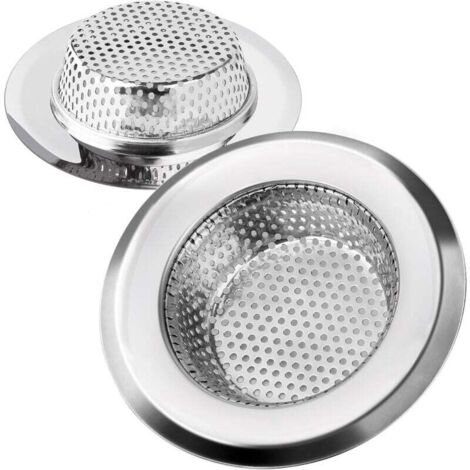 [NEVER USED] Kitchen Sink Drain Strainer, Stainless Steel Drain Filter, Durable Drains, Clog-Proof Strainer, Ideal for Home Sinks, Kitchen, Bathroom, Washbasin, 4.5" Diameter, 2 Pack (1/4)