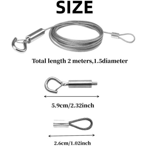 [NEVER USED] Stainless Steel Cable,3pcs Adjustable Metal Cables 2m x 1 ...