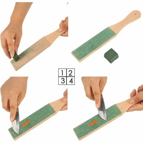 [NEVER USED] Leather Strops Kit, Double Sided Leather Paddle Strop ...