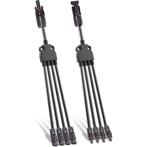 [NEVER USED] Solar Y-branch connector, 1 pair of solar panel parallel connectors, 1-4 splitters, solar cable wire connector tool kit for solar panel (1/4)