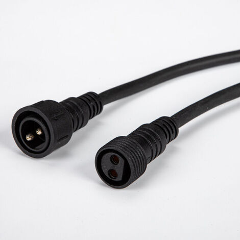 [NEVER USED] Black outdoor light chain with 20 E27 sockets, round cable ...