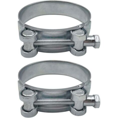 [NEVER USED] Pack of 2 reinforced hose clamps for galvanized steel pipes 80–85 mm (1/4)