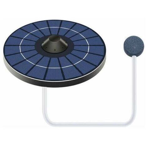 [NEVER USED] Solar Pond Oxygen Pump with Air Hose and Bubble Stone, Fish Pond Aerator, Oxygen Generator for Bird Bath, Fountain, Small Pond (1/4)