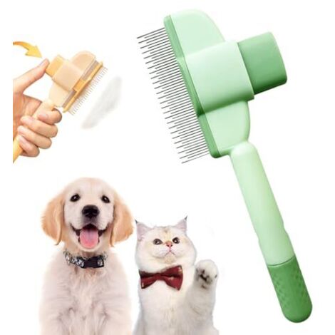 Activ Pet Brush - Hair Catcher Brush, Anti-Hair for Cats and Dogs, Removes Up to 95% of Dead Hair, Gentle and Effective Grooming for All Coat Types, Green