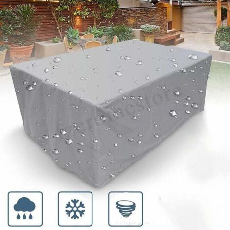 [NEVER USED] Garden Furniture Cover, Rectangular for Garden Table Furniture Set, Snow Protection Waterproof Dustproof Anti-UV Breathable, Waterproof and Winterproof Oxfo 21014080cm (1/4)