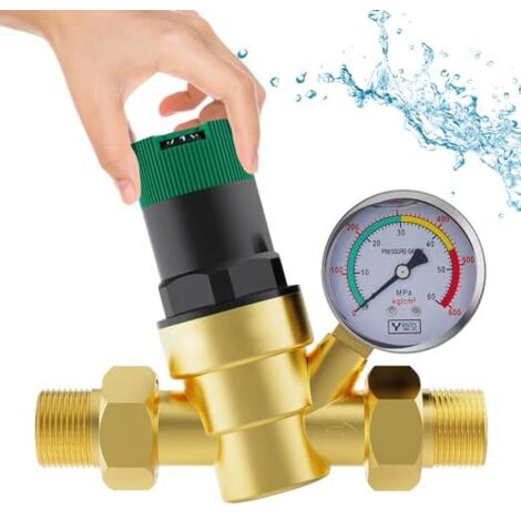 Water Pressure Reducer 3/4 Pressure Reducer, Water Pressure Reducer for Regulating Water Pressure in Homes, Buildings, Factories (1/5)
