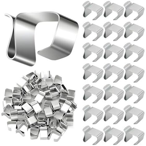 [NEVER USED] 50 pieces of gutter hooks for string lights, stainless steel Christmas lights, metal Christmas light gutter hooks, mini gutter hooks, small (1/5)