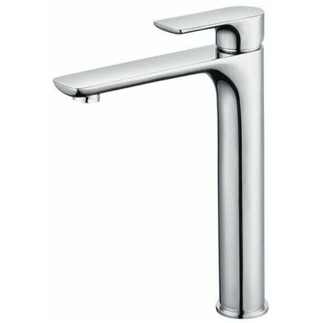 [NEVER USED] Designer basin mixer with high spout, large chrome bathroom faucet with removable aerator, brass basin faucet, tall bathroom faucet (1/4)