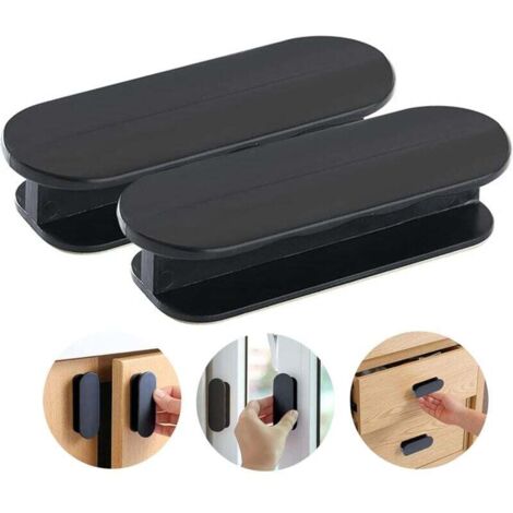 [NEVER USED] Pack Balcony Door Handles, Door Handles, Door Handles, Cupboard Handles, Door Handle, Balcony Door, Plastic Exterior, Glass Furniture Handle, Black (1/4)