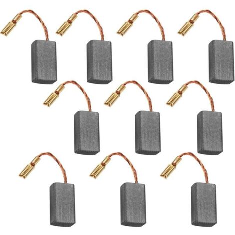 [NEVER USED] 10pcs Carbon Brushes for Angle Grinder Electric Brushes 05-100B/06-100/125A-5x10x15 (1/4)