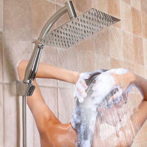 8-inch Stainless Steel Rain Shower Head, High Pressure Shower Head ...