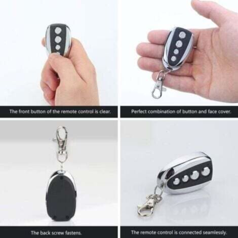 Set of 2 universal remote controls for garage doors and gates, 433 MHz ...