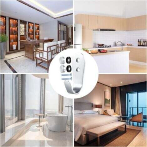 Pcs 3mm Screw-in Hooks, Wall-Mounted Coat Rack, Stainless Steel Coat ...