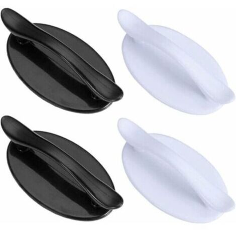 Window Sticker Handle Set of 4 door and window handles (black and white), self-adhesive ...