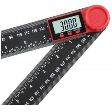 Retractable Extension Ruler Digital 300mm Digital Angle Protractor Ruler, 2-in-1 Digital Protractor with ...
