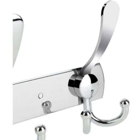 (Silver, 15 Hooks, 1 pc) Stainless Steel Wall-Mounted Coat Rack, Coat ...