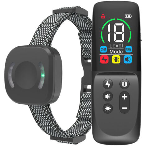 Dog Training Collar with Remote Control, 4 Training Modes, Safety Lock, Rechargeable Electronic Collar, IP67 Waterproof Training Collar, (1/4)