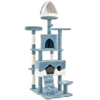 Tunnel pour chat XL en peluche – avec lit intégré, 85×70 cm, gris, idéal pour intérieur