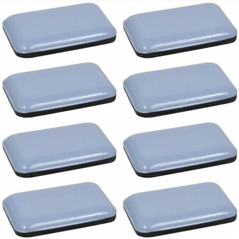 CSPARKV 35 x 25 mm, 8x Patin glisseur téflon Teflon autocollant adhésif rectangulaire Protection Sol Parquet Pied Chaise Meuble (1/4)