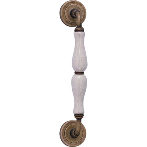 Manillón puerta zamak cuero porcelana 220mm redondo alta uso