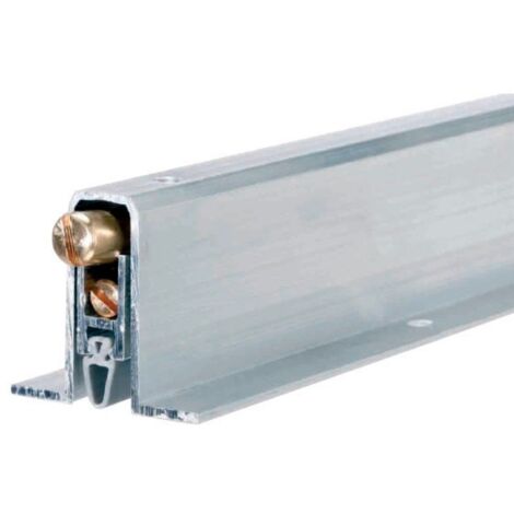 Burlete automático embutir 720mm aluminio goma elástica acero niquelado