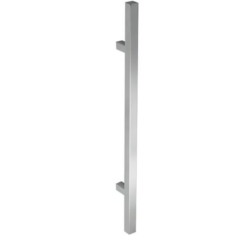 Manillón acero inoxidable 400mm tubo rectangular acabado inox para madera y cristal