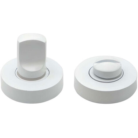 Condena puerta zamak 35mm blanco redonda para baño